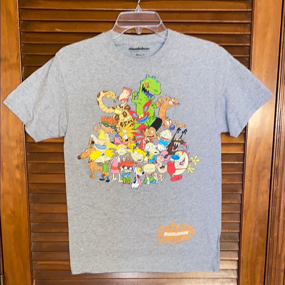 Nickelodeon Cartoon Character Tee in Gray